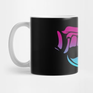 Bali Demon Mask Fangs Vaporwave Mug